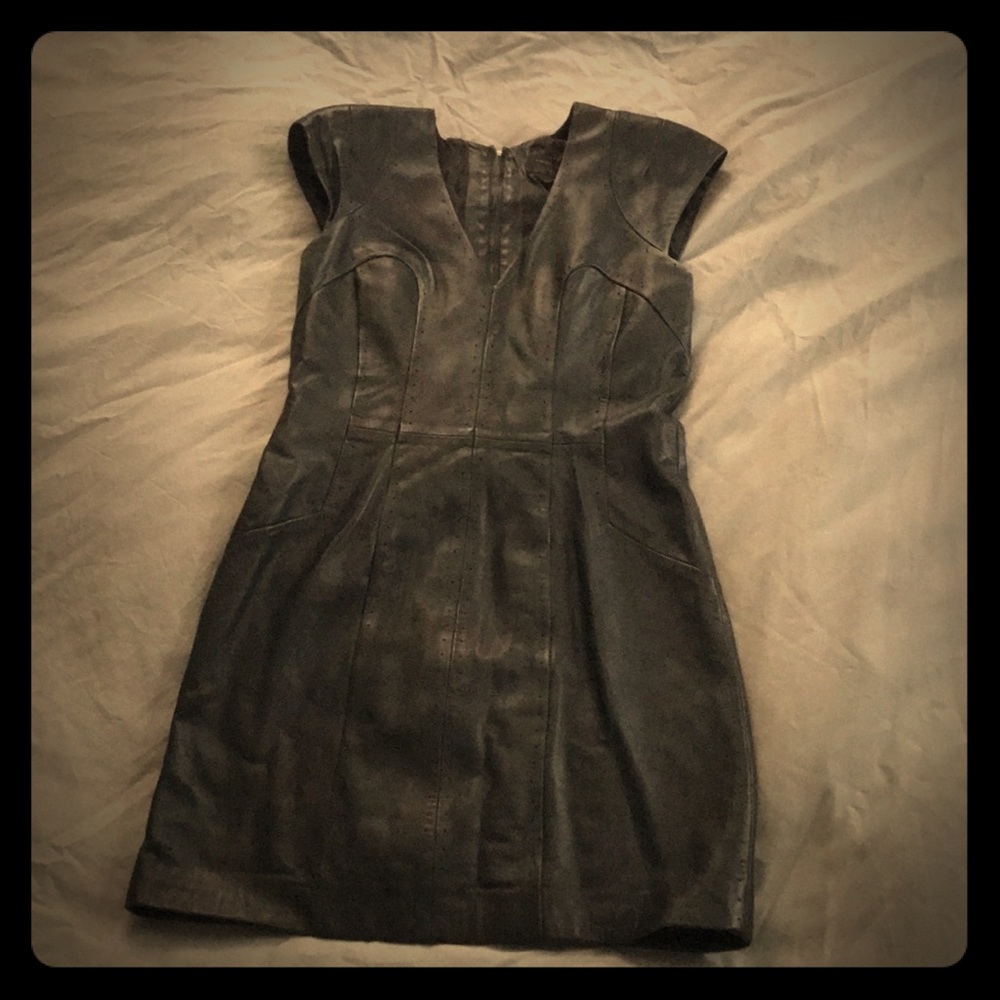 Black Leather Dress FCUK